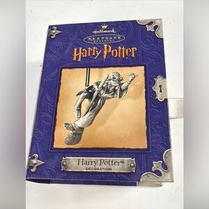 2000 Harry Potter Hallmark Pewter Ornament Harry Potter Quidditch Gryffindor Box